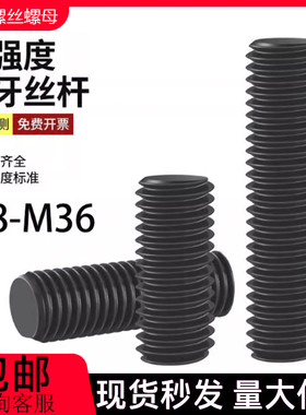 全螺纹螺柱HG20634法兰管用全牙双头螺栓10.9级通丝螺杆螺丝M8M30