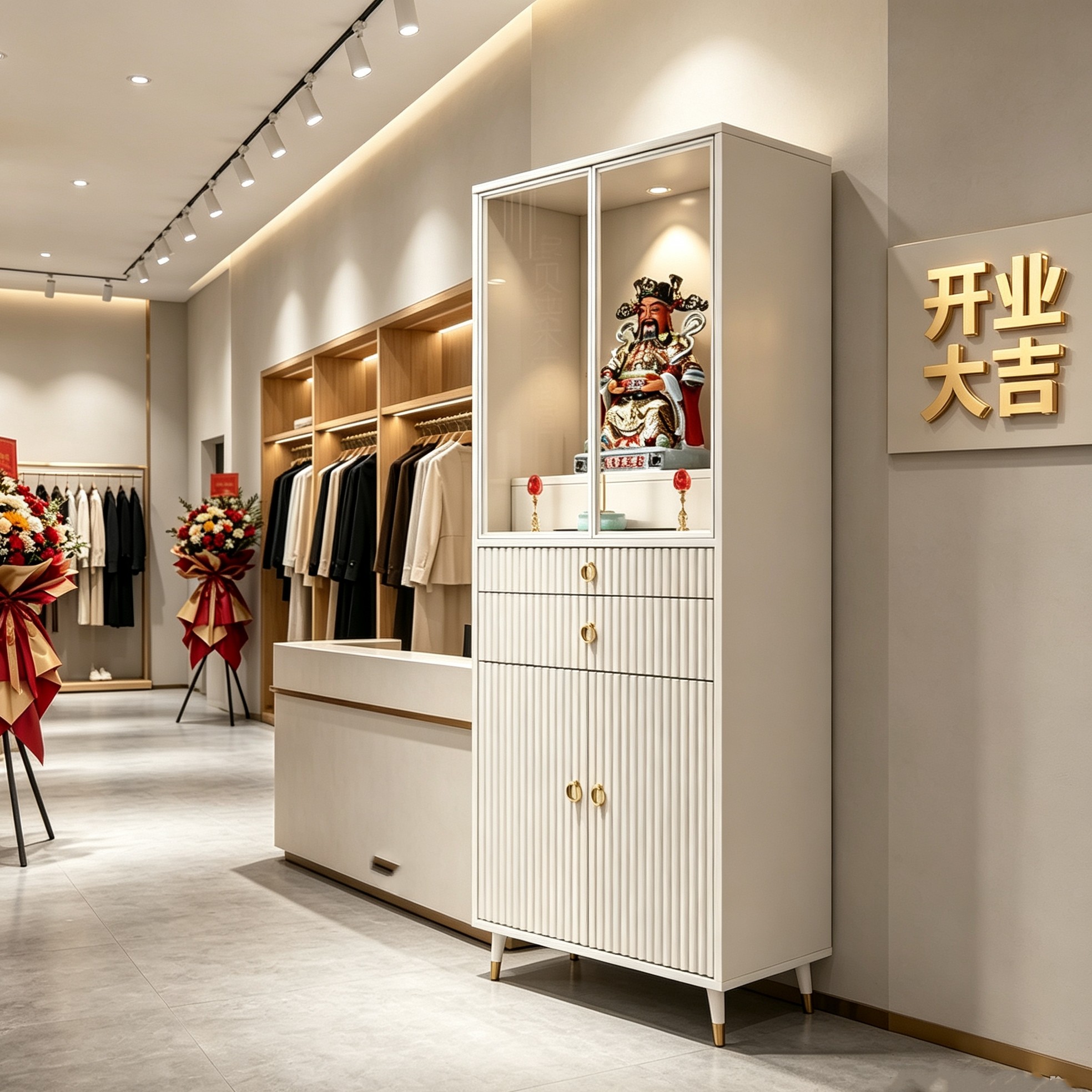 佛龛供桌家用神台财神立柜客厅香火供奉桌简约三层祖先排位柜定制