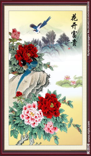 包邮精准印花法国正品鸟图十字绣