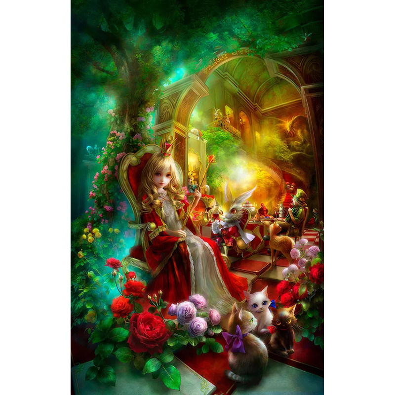 新款包邮精准印花正品DMC十字绣套件客厅 简约现代 爱丽丝皇后