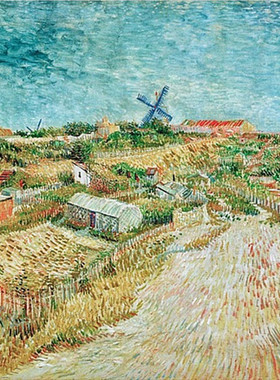 新款印花DMC十字绣客厅卧室餐厅欧式名画油画 梵高绿色的田园