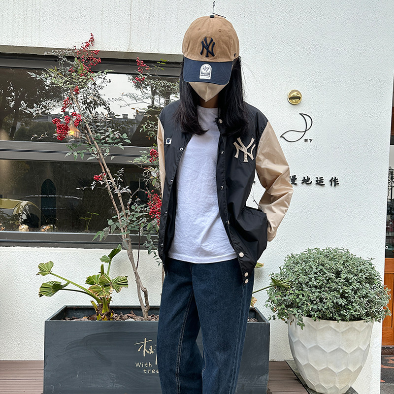 MLB系列47brand薄款棒球服洋基队NY道奇队LA红袜队男女防风衣外套