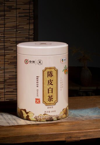 福鼎新款手提袋中茶蝴蝶老树白茶系列2022年陈皮白茶100g听装