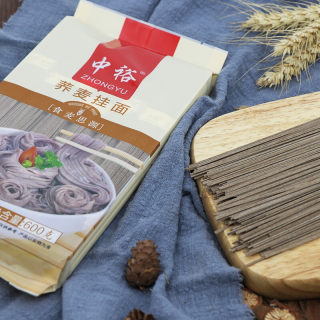 中裕荞麦挂面600g 杂粮粗粮面条 打扎面方便速食早餐汤面山东面条