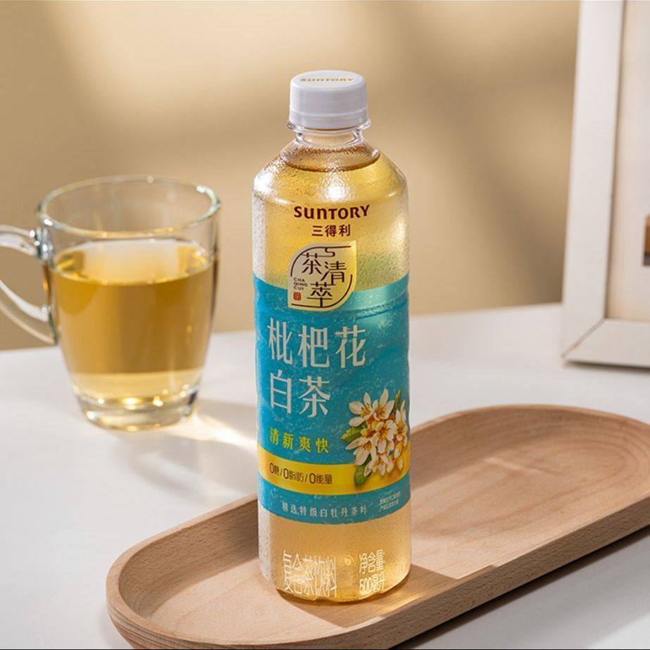 三得利乌龙茶无糖茶清萃茶饮料500ml无糖茶饮料枇杷花白茶