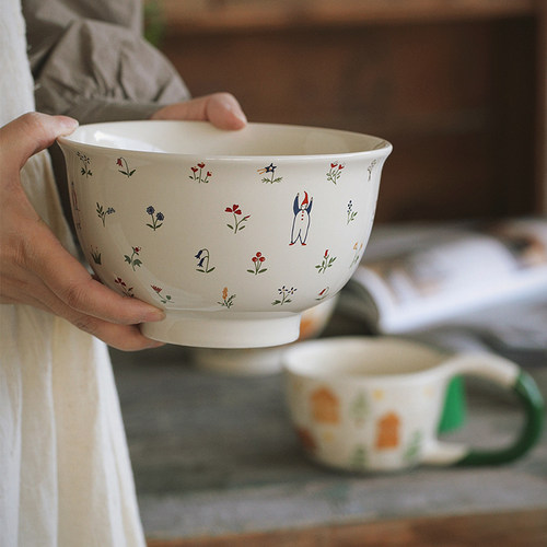 大号圆碗高颜值漂亮好看的陶瓷