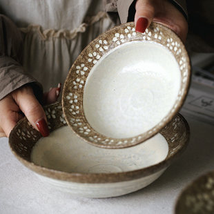 拌汤面碗敞口中式古朴高级感禅意餐具小众设计款凉拌菜沙拉水果盆