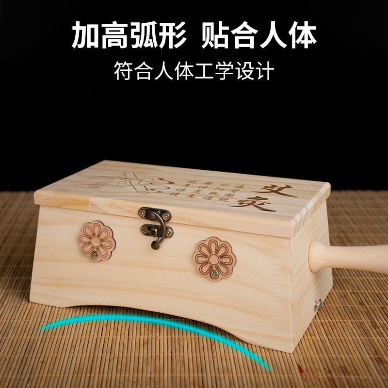 中医馆专用艾灸罐大面积实木艾灸器女性家用护理暖宫暖腰艾灸盒子