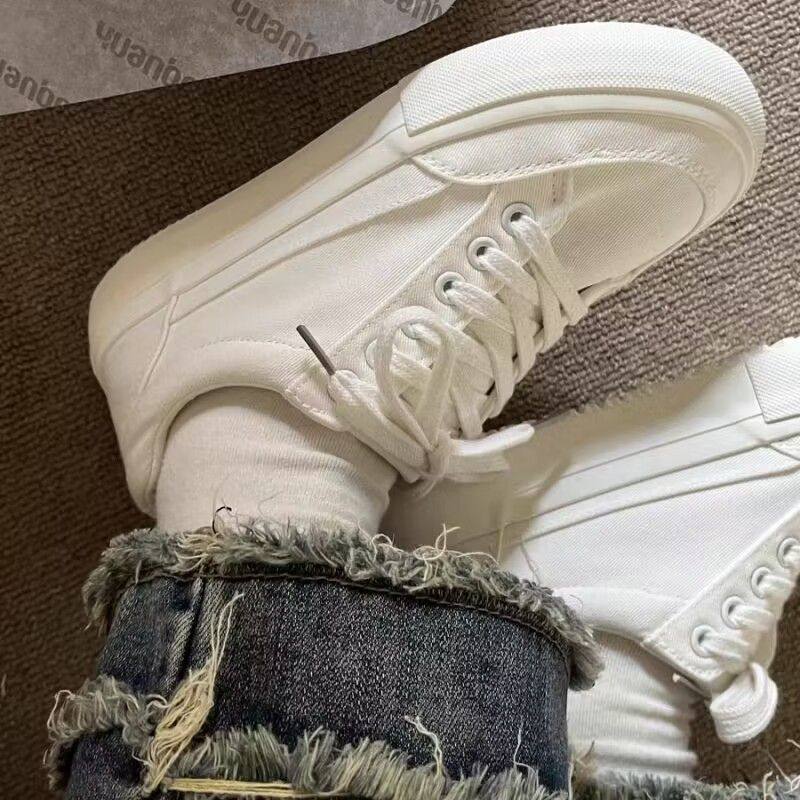 百搭小白鞋帆布鞋女夏平底夏季透气薄款学生潮流女鞋ins单鞋春秋