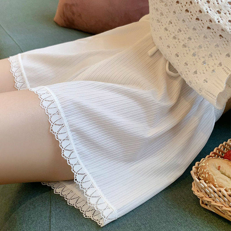 宽松安全裤女防走光可外穿冰丝薄款打底学生内裤显瘦蕾丝夏季大码
