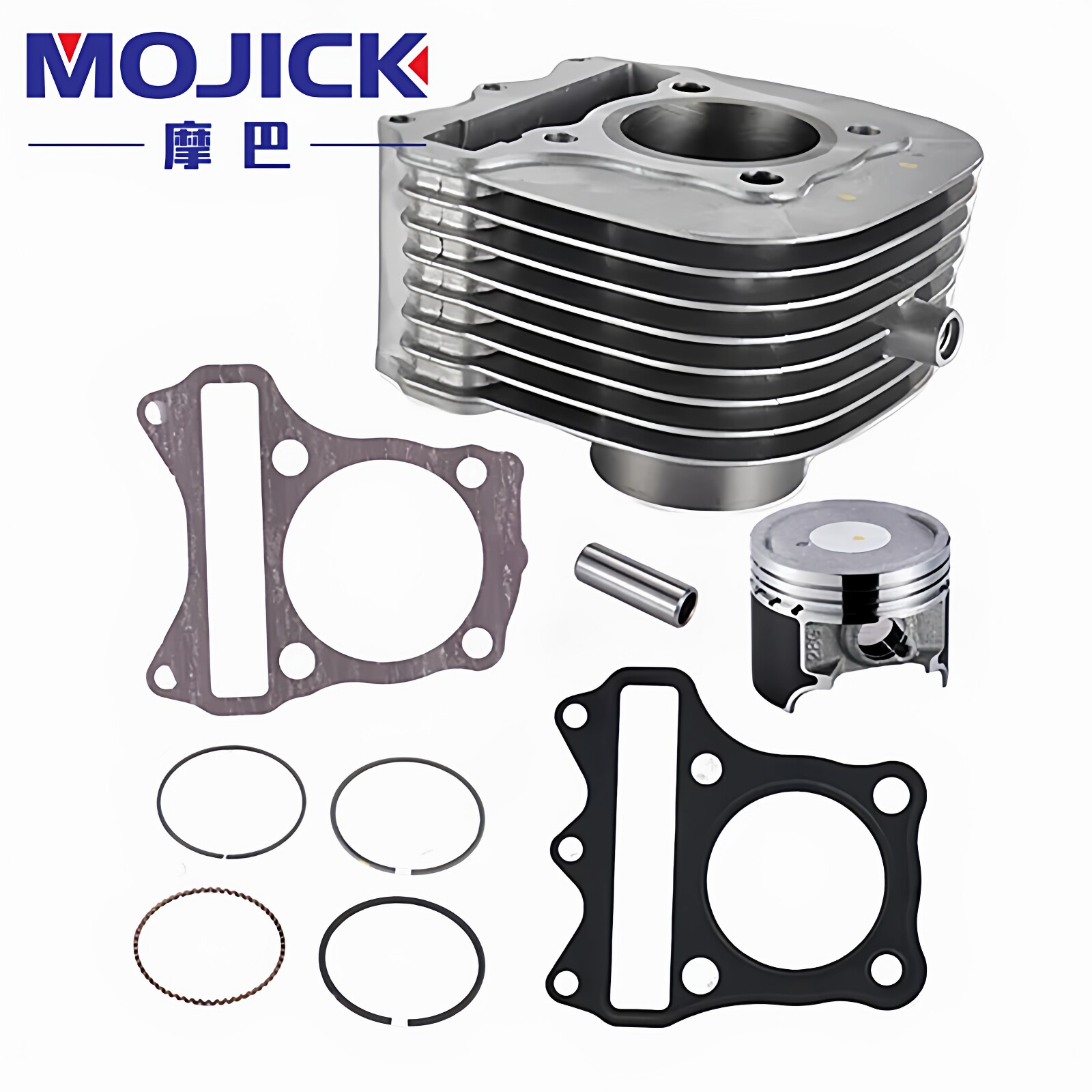 适用豪爵灵迪HJ125T-18A/C/D/套缸组合活塞环中缸气缸体