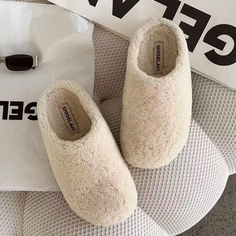 诗歌兰2025冬季新款毛毛勃肯鞋