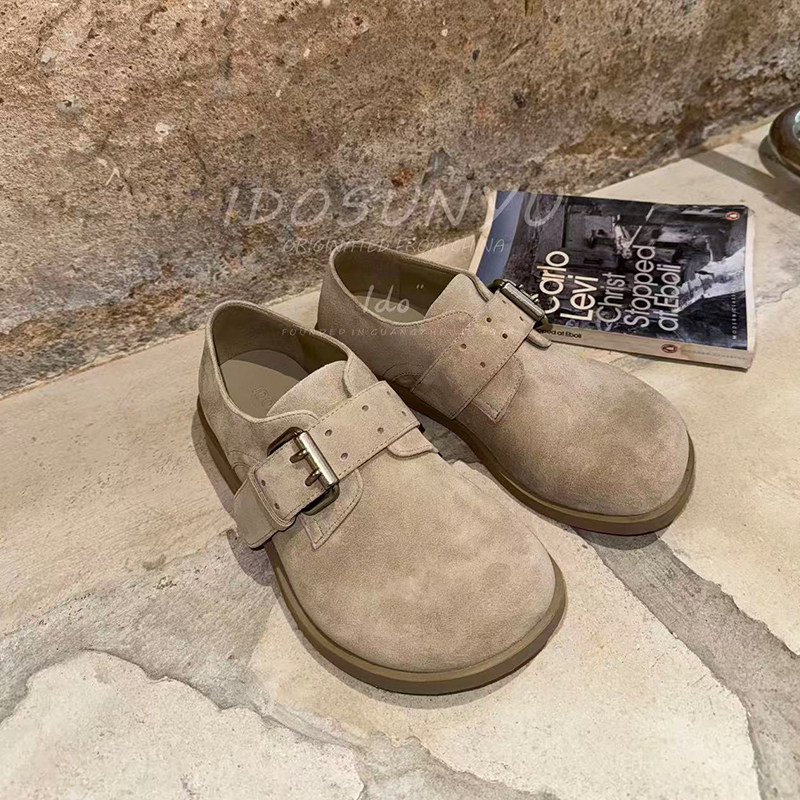 ido休闲圆头勃肯鞋女2026新款真皮皮带扣复古单鞋舒适百搭平底鞋,女鞋,勃肯鞋/软木鞋,淘宝优惠券,粉丝福利购,淘宝优惠卷