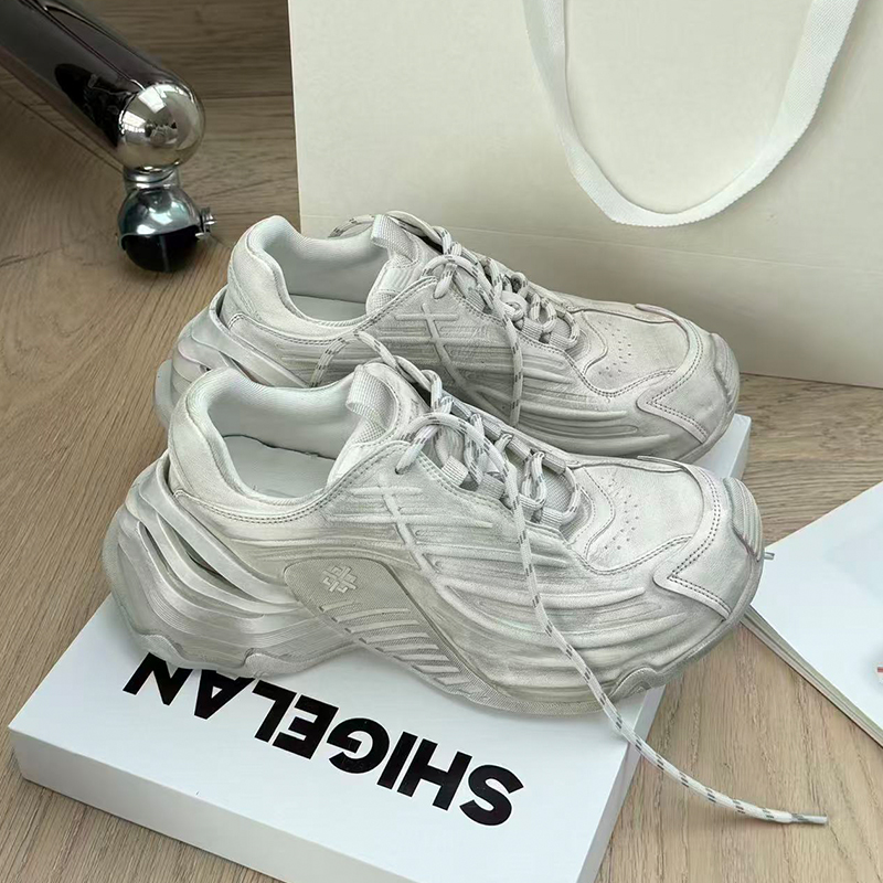 诗歌兰2025新款真皮老爹鞋