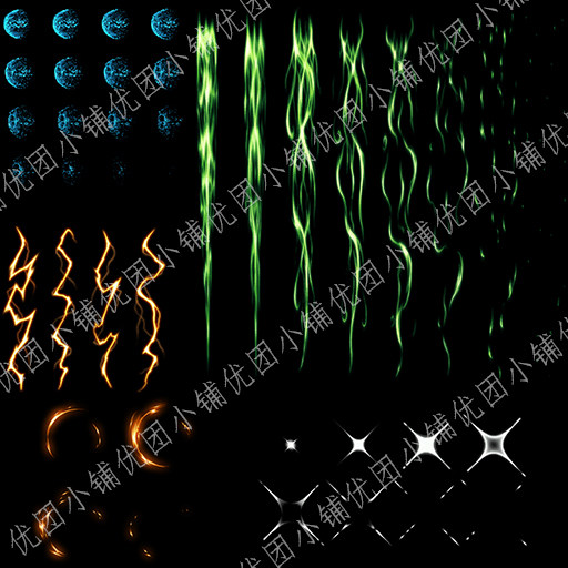 超值特惠2d/3d/u3d游戏特效贴图,696张,unity序列贴图包