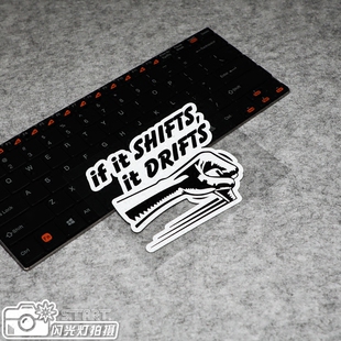 手动挡驾驶乐趣 JDM个性改装车贴 drifts 漂移贴纸 车身反光贴花