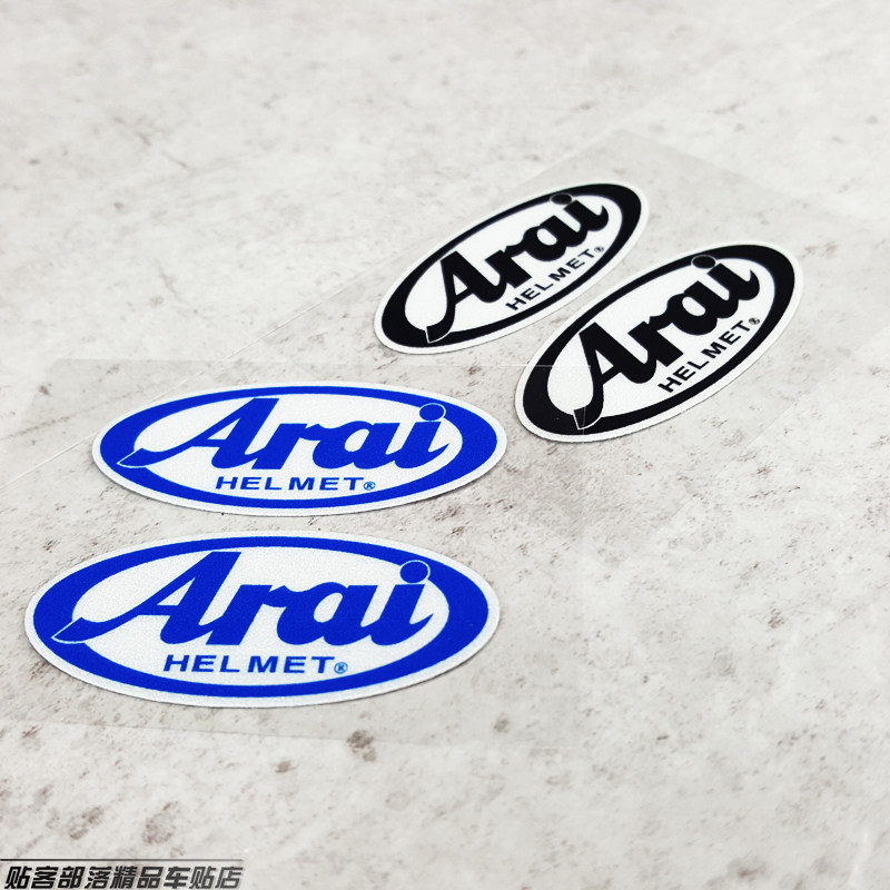 贴客部落车贴 适用于日本aral rx7x rr5头盔镜片贴纸反光贴一对装