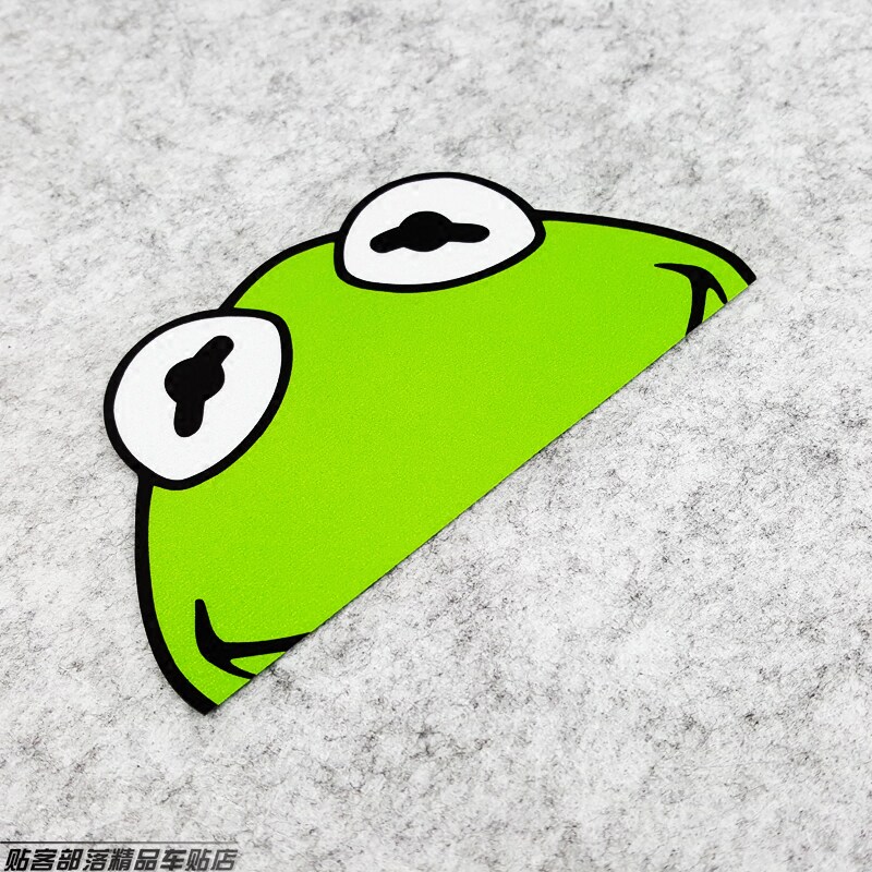 创意个性卡通可爱防水 hellaflush hf风格 芝麻街青蛙 侧窗贴