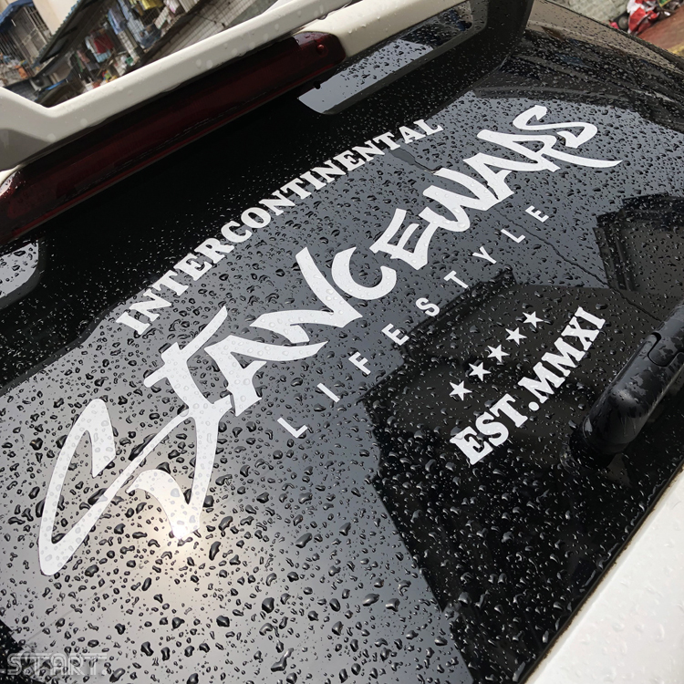 包邮STANCEWARS后窗贴改装车贴欧美潮流恐高hellaflush装饰后挡贴