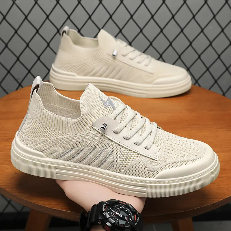 男士网面鞋新款透气薄款韩版春季防臭软底百搭休闲飞织老北京布鞋