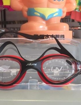 捷佳GS26泳镜 大框泳镜 舒适泳镜 防雾游泳镜 捷佳泳镜 送泳帽