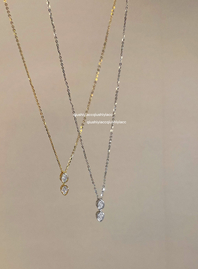 爱恋摇摆925银微镶细锆项链