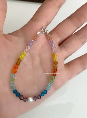 秋十一Acc 彩虹糖~夏日彩色多巴胺珠珠手链