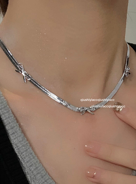 其他铜合金蛇骨链女蝴蝶结