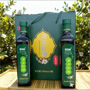 系马桩500ml*2山茶油礼盒装 压榨食用油山茶籽油茶树油茶油