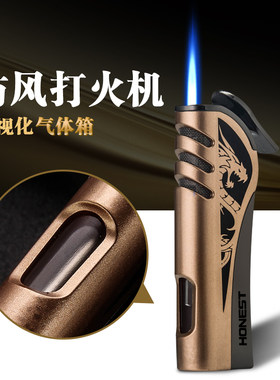 百诚可充气直冲打火机防风超薄金属迷你个性高档创意点烟器男礼物
