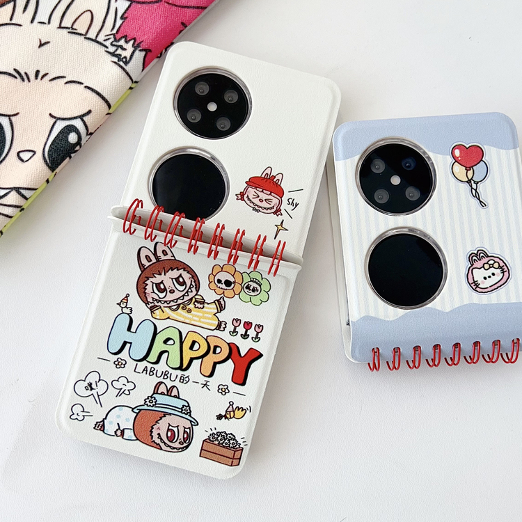 可爱小怪兽适用华为pocket2手机壳新款机壳上下折叠屏P50Pocket防滑保护套华为Pura X全包卡通创意网红新爆款