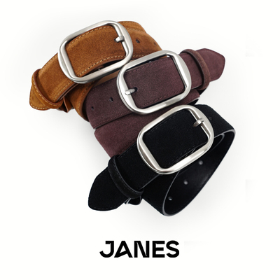 简束复古磨砂皮宽腰带