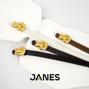 简束百搭头层牛皮皮带女新款时尚装饰配牛仔裤裙子女士真皮细腰带