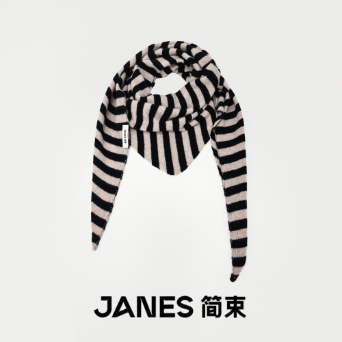 JANES简束羊毛围巾女士三角巾