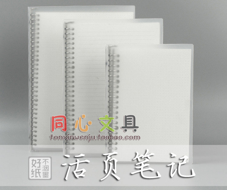 苏铁时光b5活页本透明可拆卸活页夹外壳A5笔记本子大学生手账本