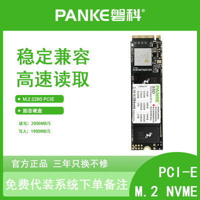 磐科M.2 2280 PCIE 128G 256G四通道游戏专用NVME固态硬盘