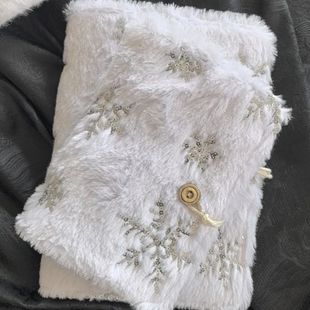 毛绒绒雪花A5A6活页账本可拆卸记事本笔记本高颜值小众可爱日记本