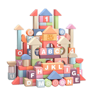 丹妮奇特大颗粒积木婴幼儿童益智玩具宝宝1-6岁拼装男女孩木头桌