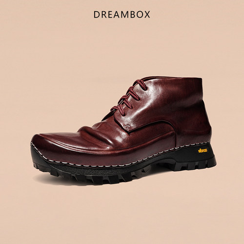 DREAMBOX钧博vibram防滑耐磨男士户外休闲鞋水洗马皮徒步登山鞋