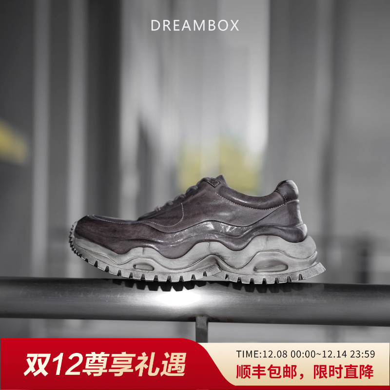 dreambox钧博女鞋高档马皮厚底增高老爹鞋防滑耐磨百搭运动休闲鞋
