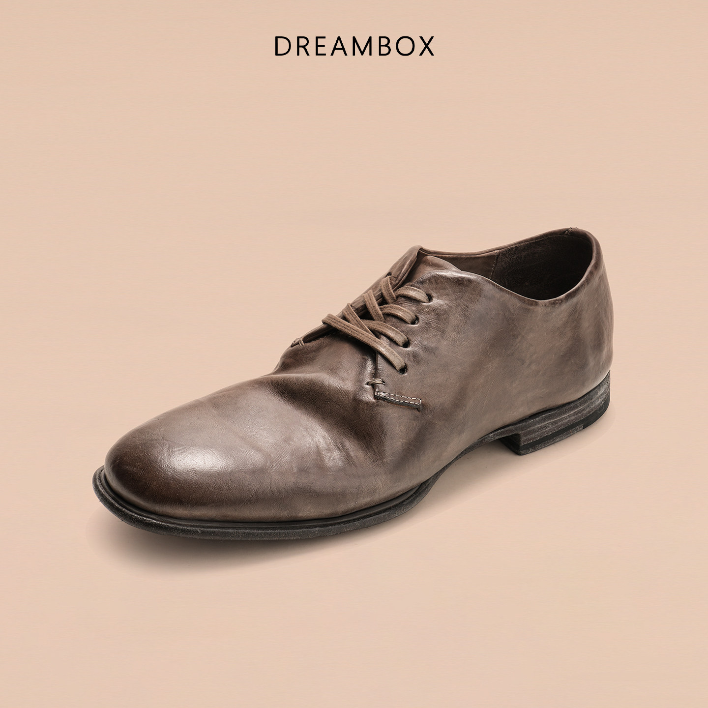 DREAMBOX钧博水洗马皮德比男鞋