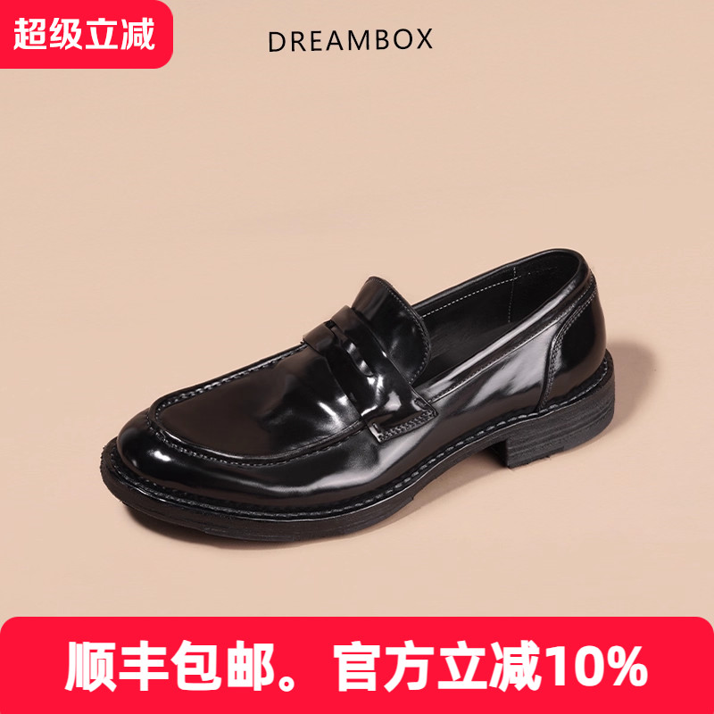 马臀皮手工固特异透气乐福鞋