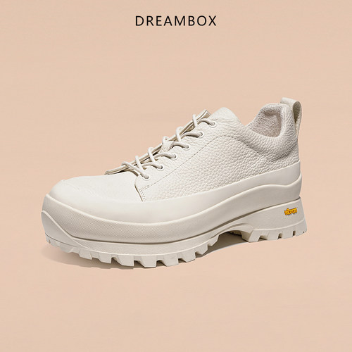 DREAMBOX钧博vibram男鞋新款鹿皮户外老爹鞋厚底增高时尚休闲鞋