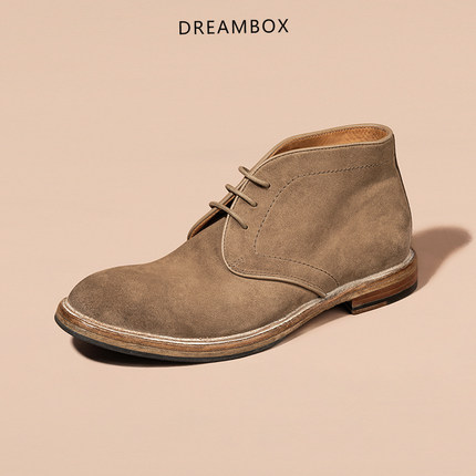 DREAMBOX钧博德国进口牛反绒工装沙漠靴秋季新款百搭马丁靴
