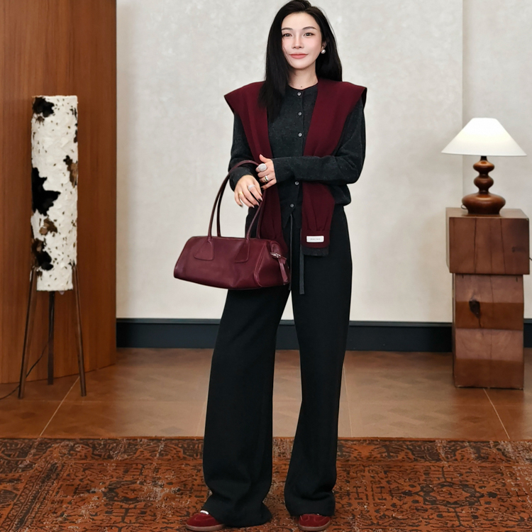 平安夜日记学院风羊毛开衫+披肩