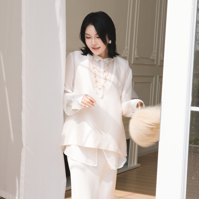 羊毛真丝轻薄宽松慵懒马甲