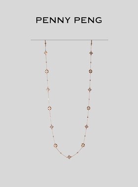 简约银色小众天然贝母长项链