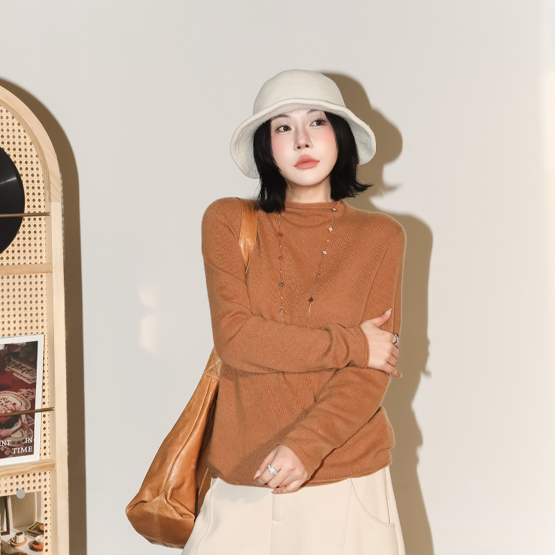 气质柔软轻盈亲肤百搭羊绒打底衫