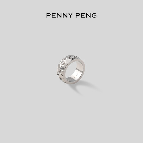 静奢风时尚蜂巢间钻戒指