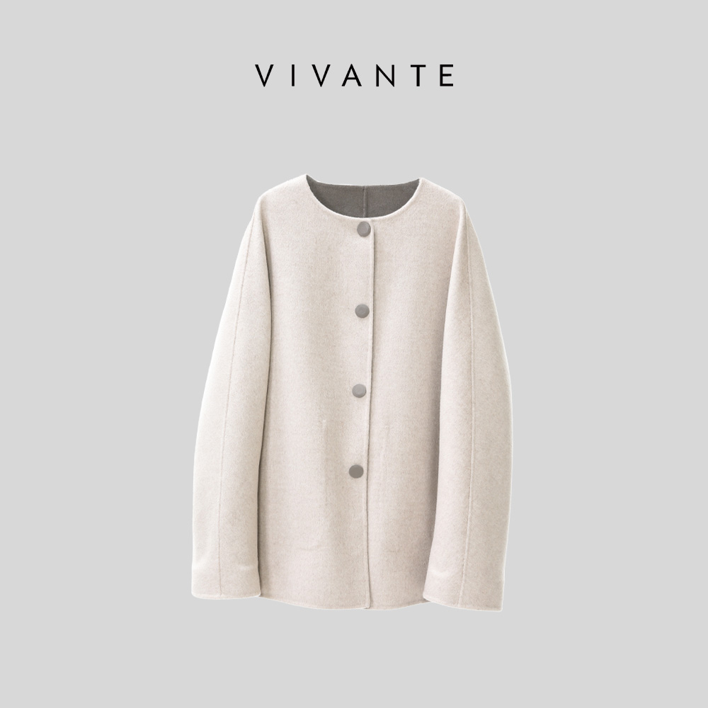 绒绒暖茶两面穿高级感外套